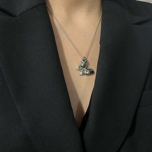 925 Abalone Butterfly Necklace Cubic Zirconia